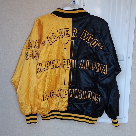 Vintage Alpha Old Gold Bomber Jacket Chicago knitting mills - Picture 7 of 11